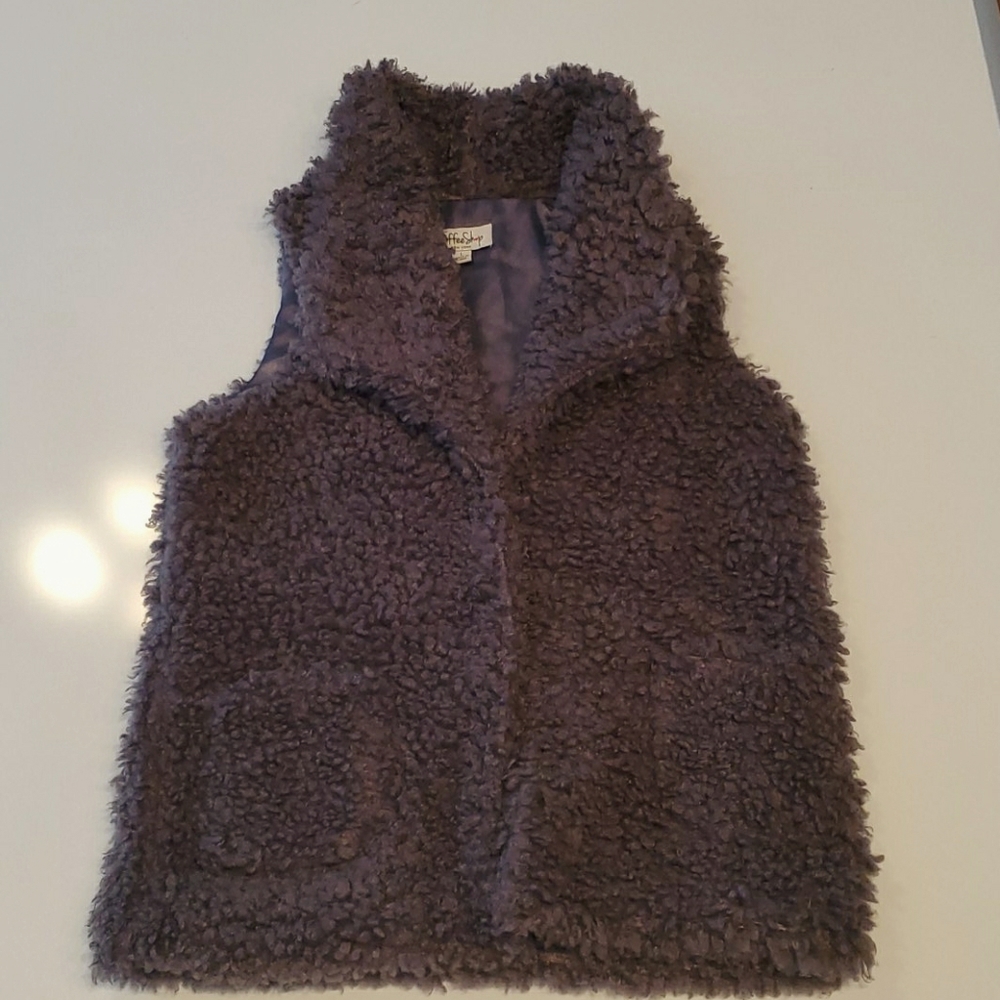 Coffee Shop New York Big Girls Soft Vest Size Lg